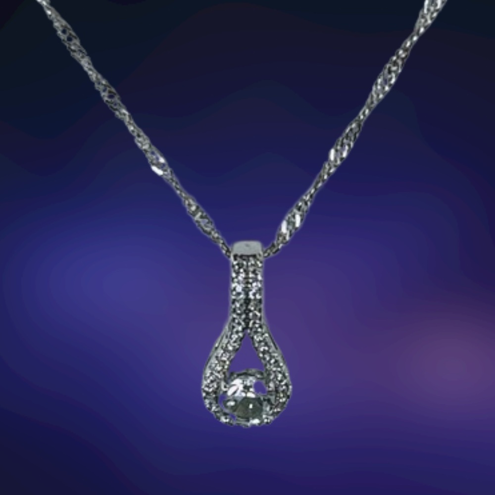 Dainty Silver & Crystal Pendant Necklace 🎉Host Pick🎉 - Picture 3 of 9